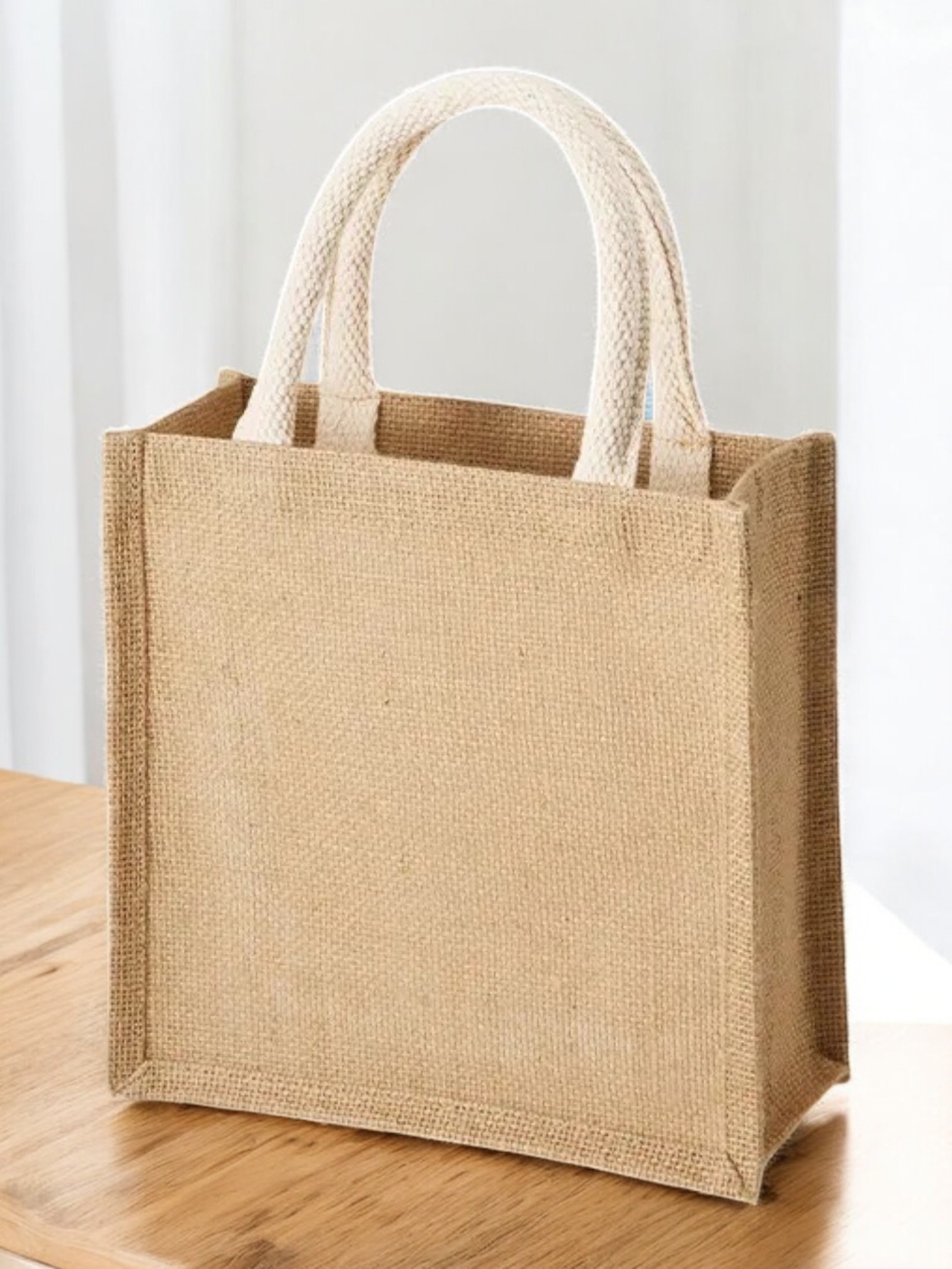 ジュートスクエアトート（S）