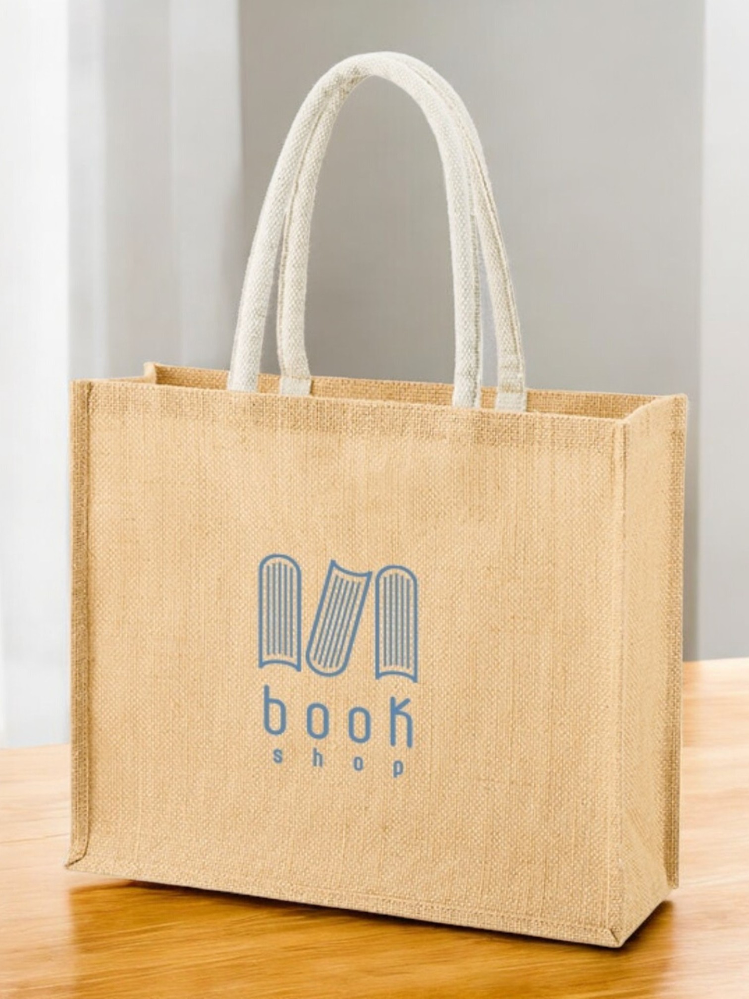 ジュートスクエアトート（ML）ワイド