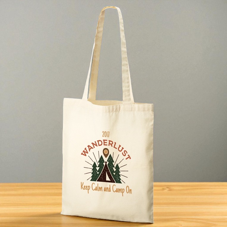 オーガニックコットンフラットショルダートート