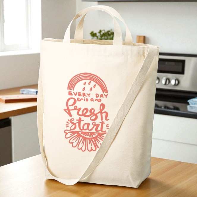 オーガニックコットンキャンバスWスタイルバッグ