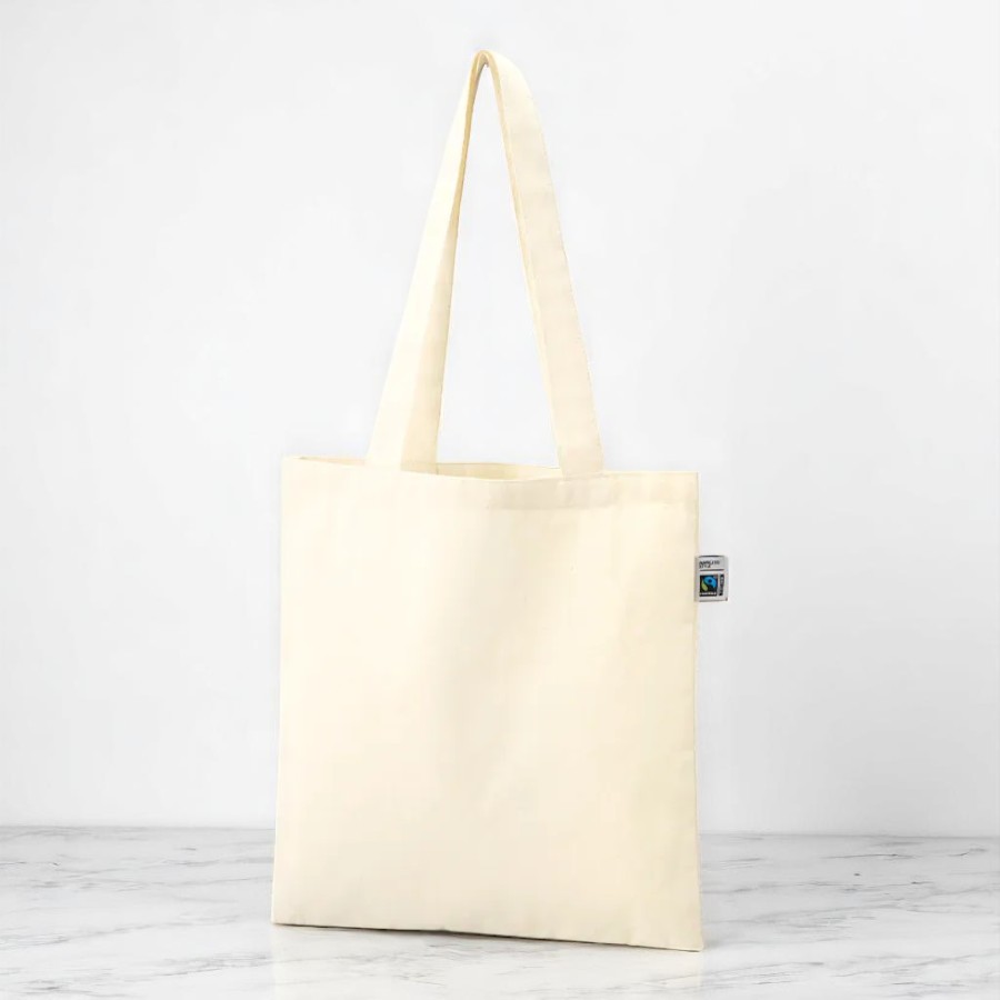 フェアトレードコットンカジュアルフラットバッグ（M）