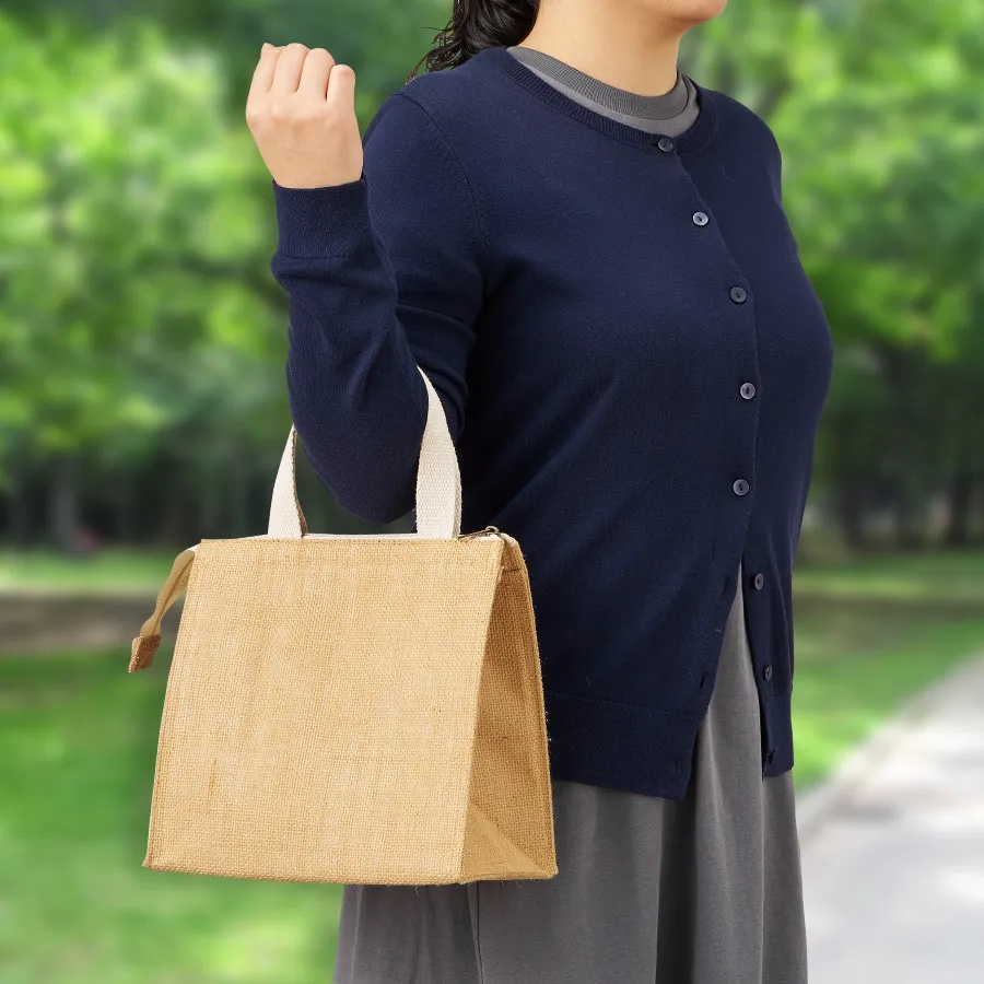 ジュートスクエア保冷トート（S）