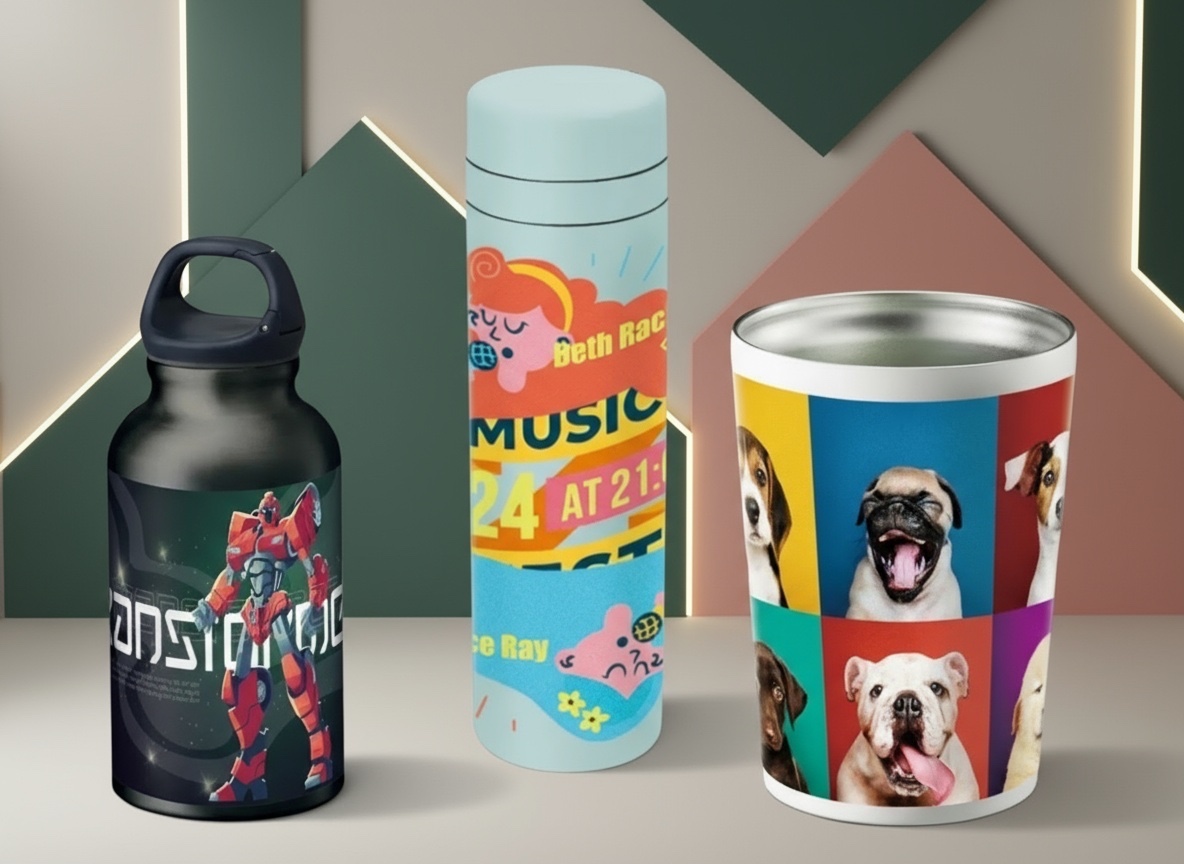 回転インクジェット印刷の様子